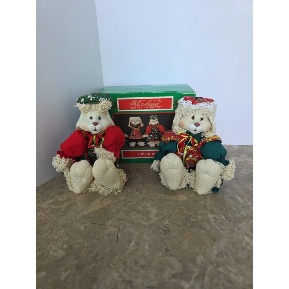 1995 House of LLoyd Christmas Around the World Hip & Hop Bunnies New In Box Vntg